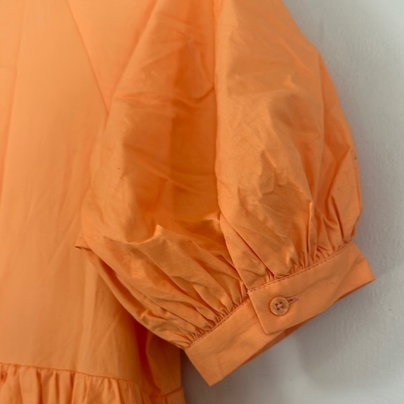 Orange Tiered Ruffled Midi Sundress - Picture 3 of 6